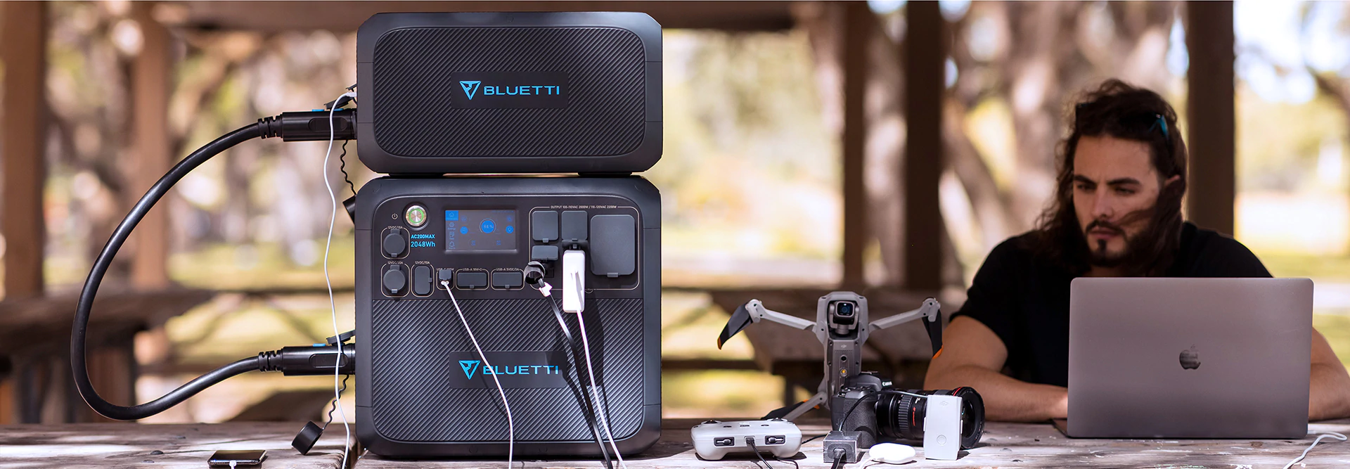 Bluetti power station for flying drones